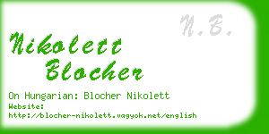 nikolett blocher business card